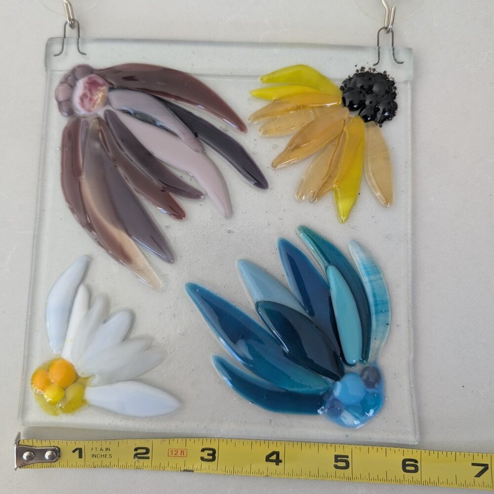 Flower Stained Glass Window Art Suncatcher - Picture 2 of 4